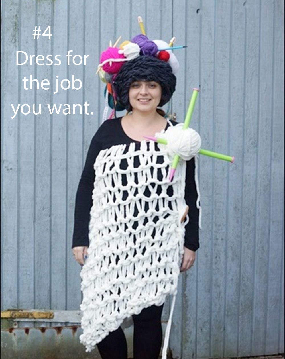 Free Knitting Pattern for a Knitter Costume