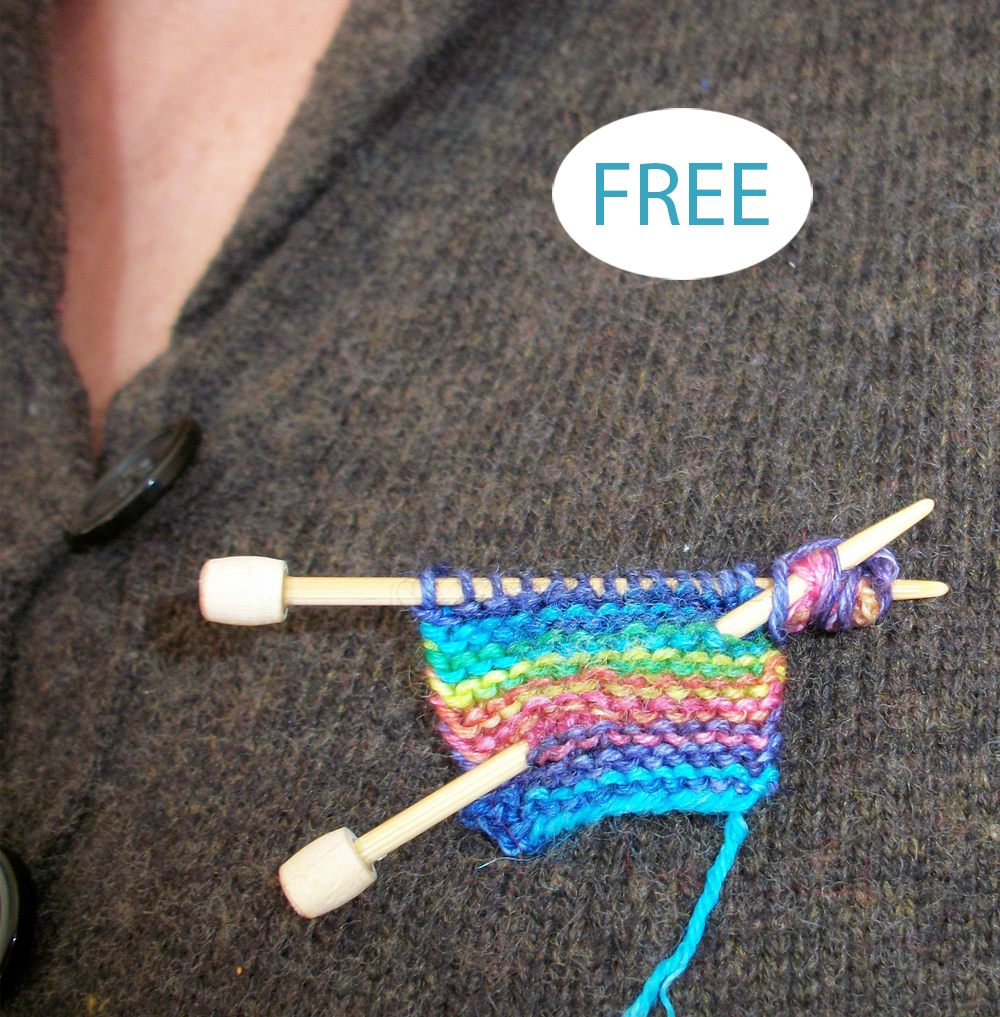 Free Knitter's Brooch Knitting Pattern