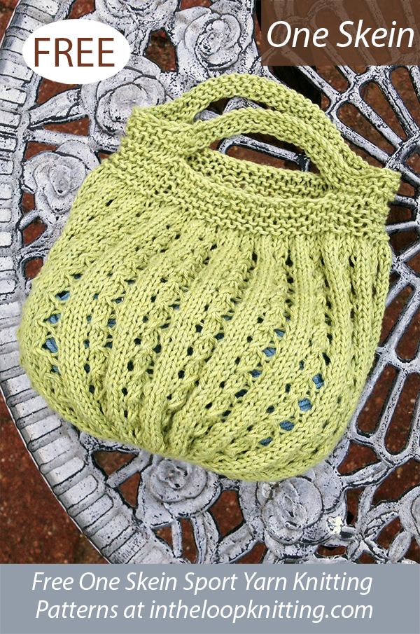 Free One Skein Knitting Project Bag Knitting Pattern