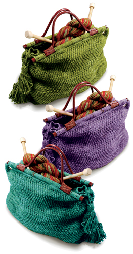 Knitted folding craft/knitting storage bag/basket Knitting pattern by Sarah  Dennis