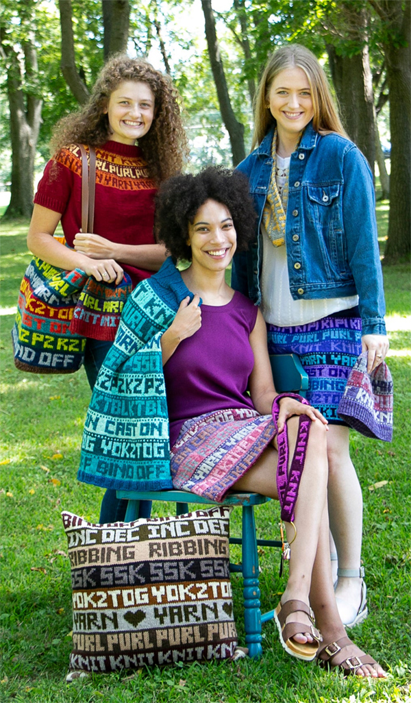 Girl's Skirt, Sweater, and Bag Knitting Pattern Set