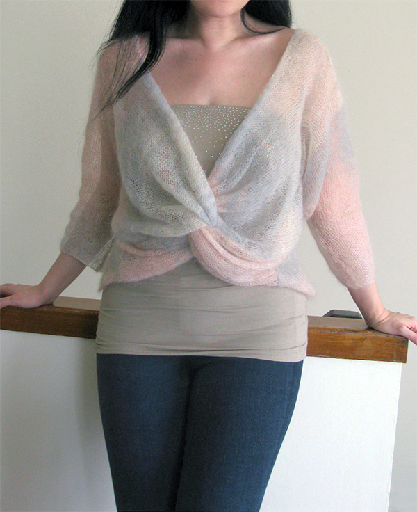 Free Knitting Pattern for Knot Front Pullover