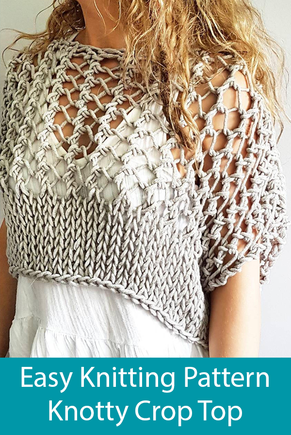 Knitting Pattern for Knotty Crop Top