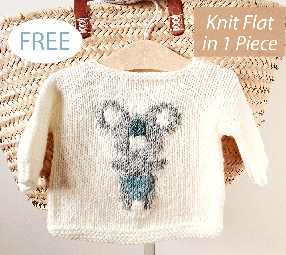 Free knitting pattern for Koala Baby Sweater