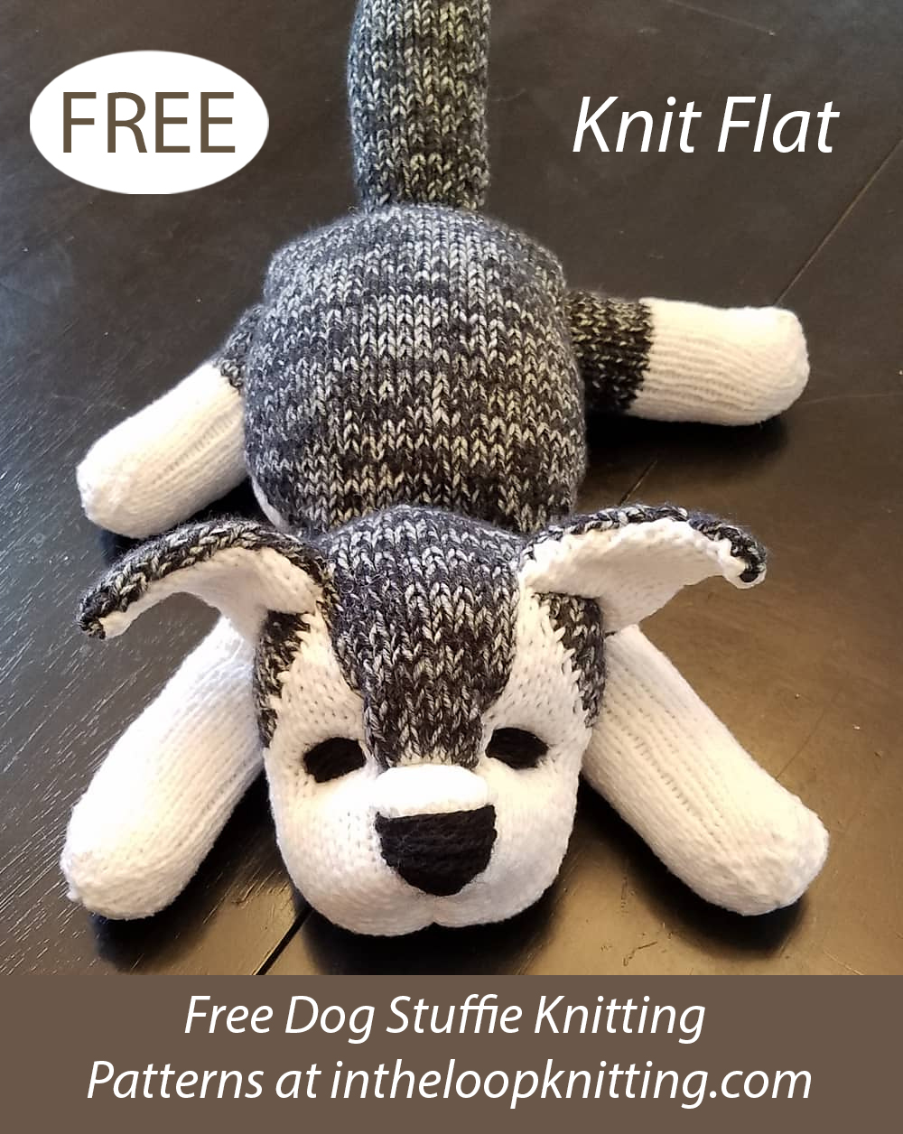 Free Koda the Puppy Dog Knitting Pattern Knit Flat