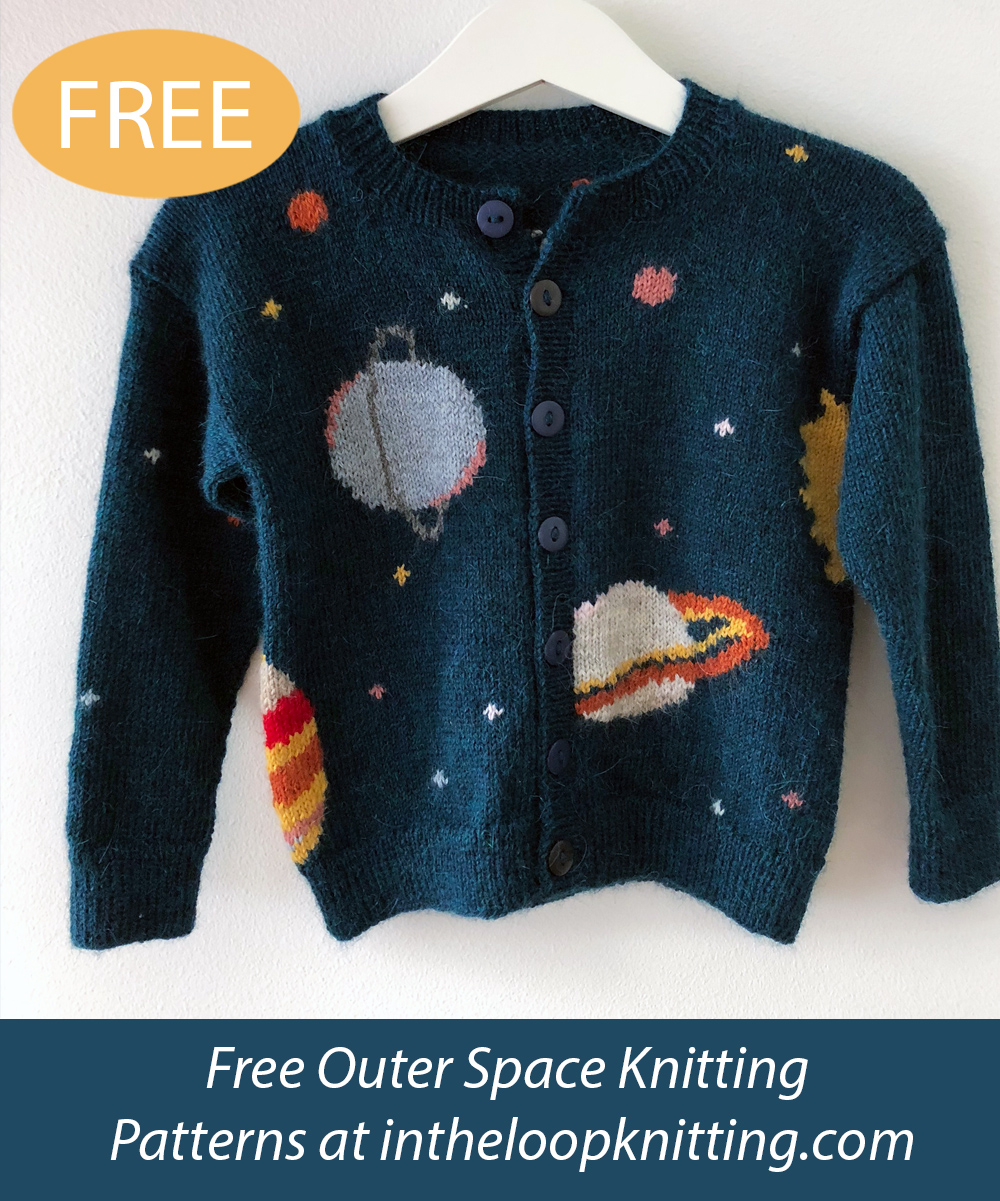 Free Knitting Pattern for Solar System Baby Sweater