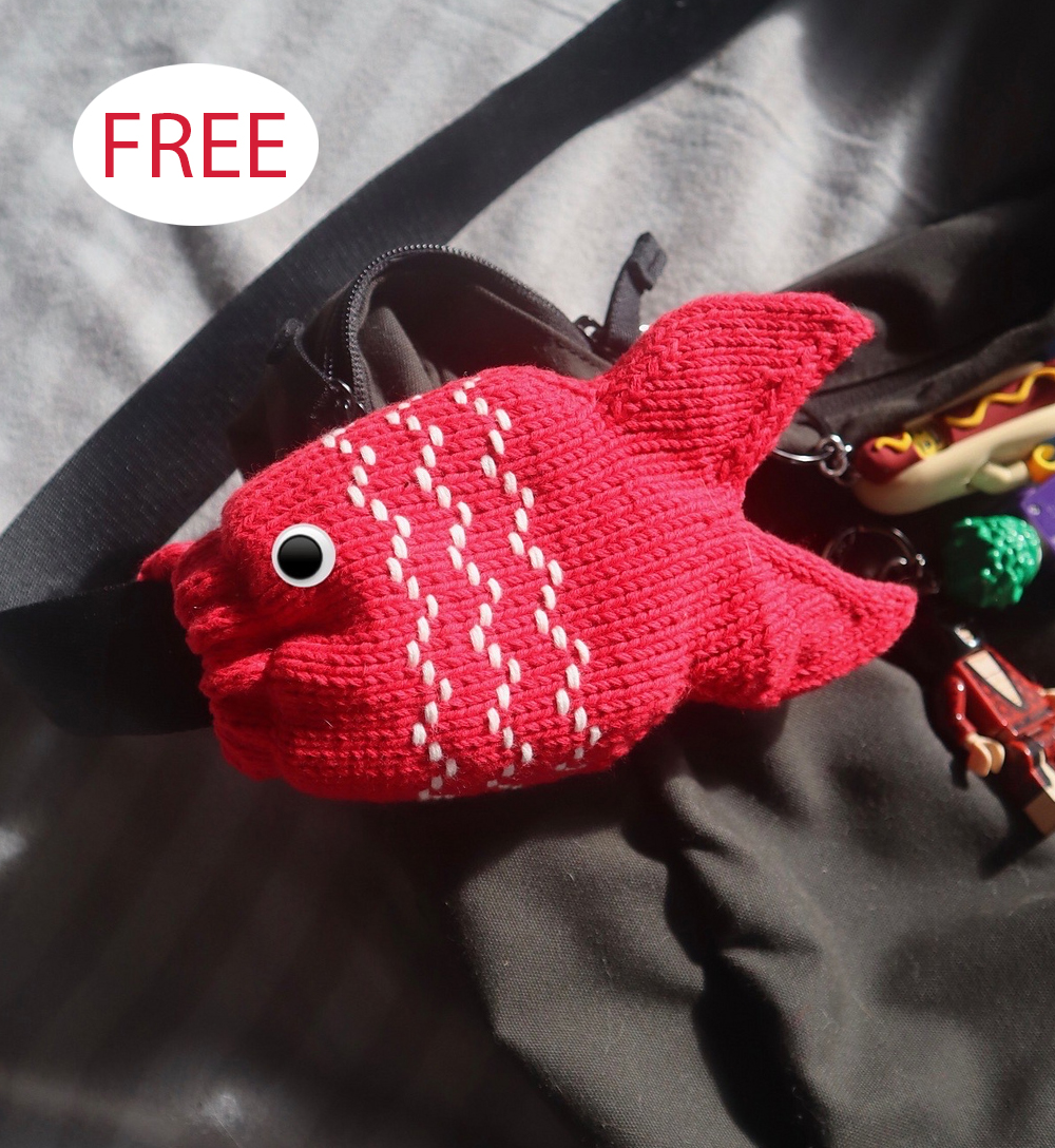 Free Koinobori Pouch Bag Knitting Pattern