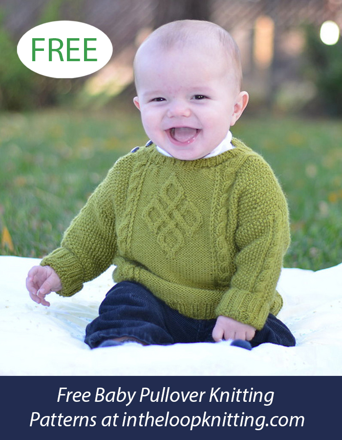 Free Kusti Cabled Baby Sweater Knitting Pattern