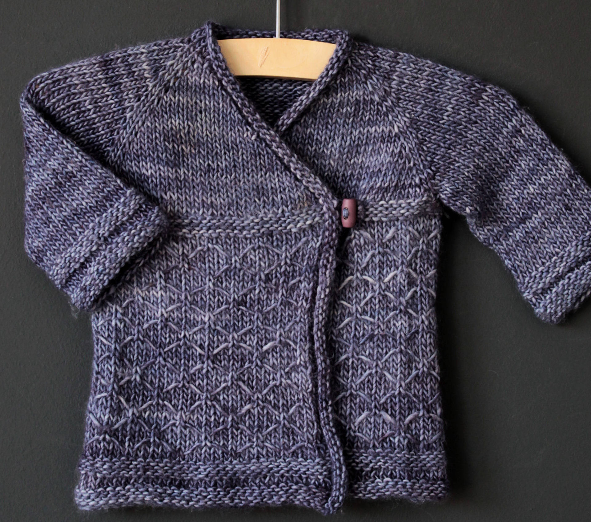 Knitting Pattern for Kyoto Crossover Baby Cardigan