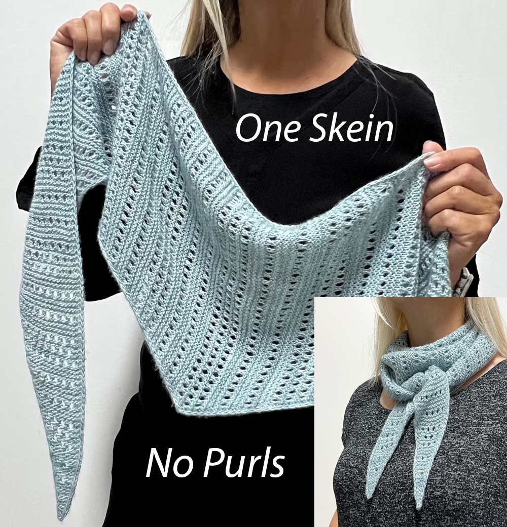 One Skein La Laguna Shawl Knitting Pattern 