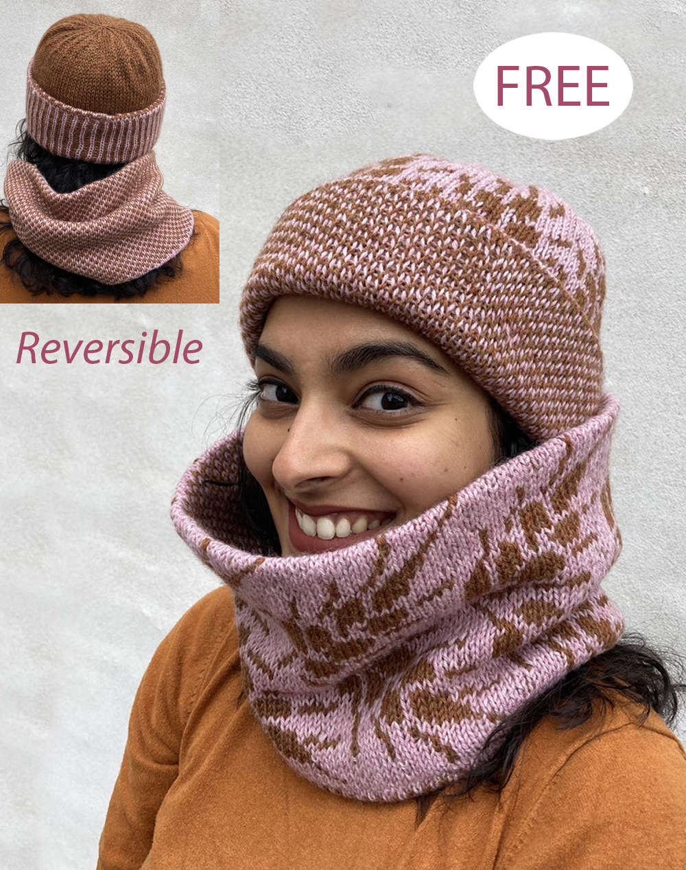 Free La Spiga Hat and Cowl Knitting Pattern 