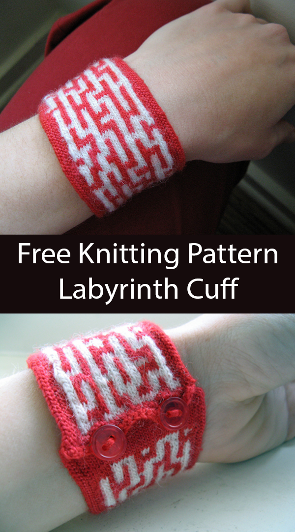 Labyrinth Cuff Free Knitting Pattern