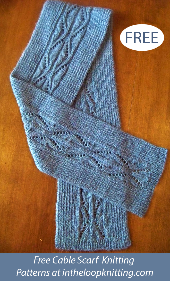 Free Lace and Cable Scarf Knitting Pattern