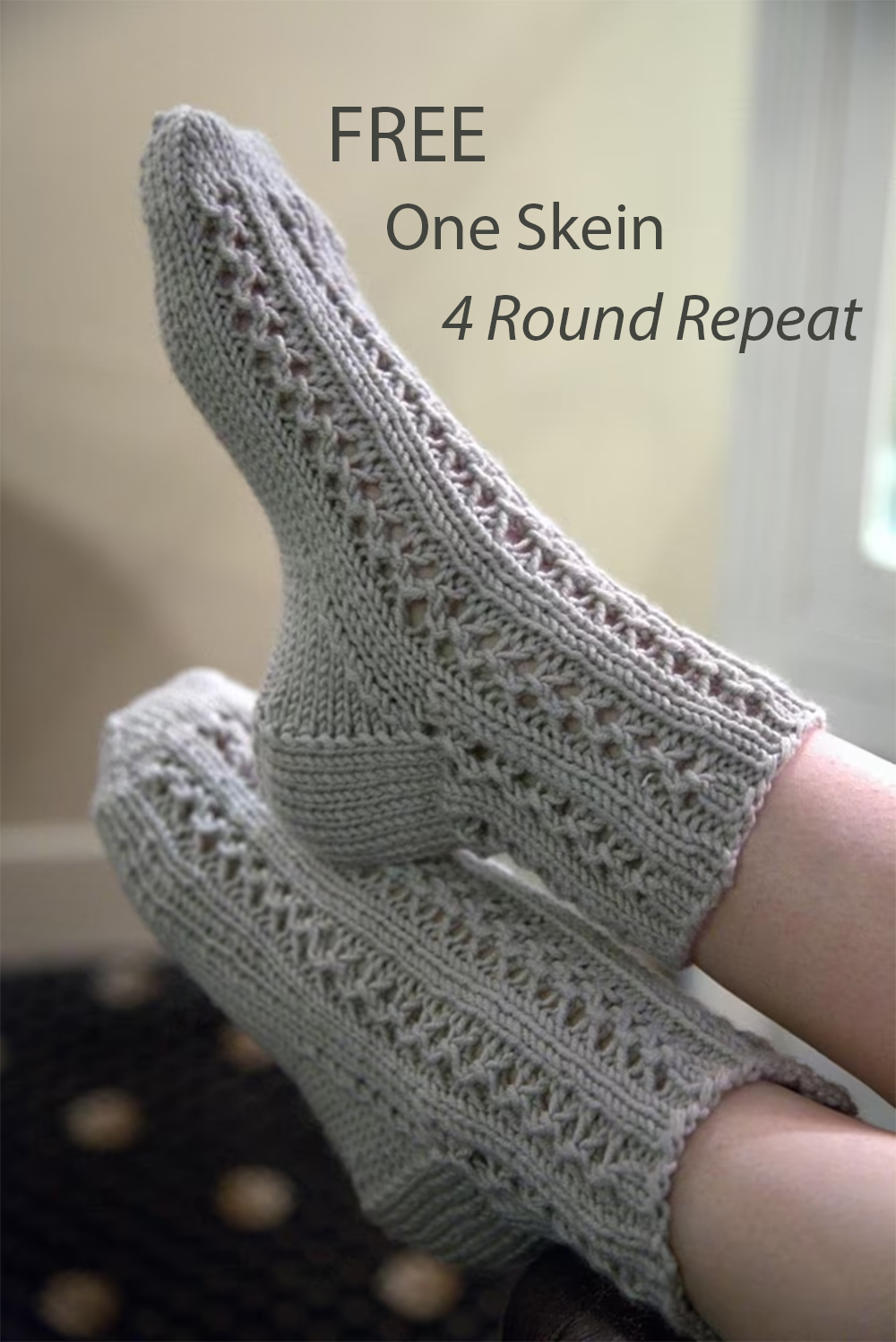 Free Lace Bed Socks Knitting Pattern