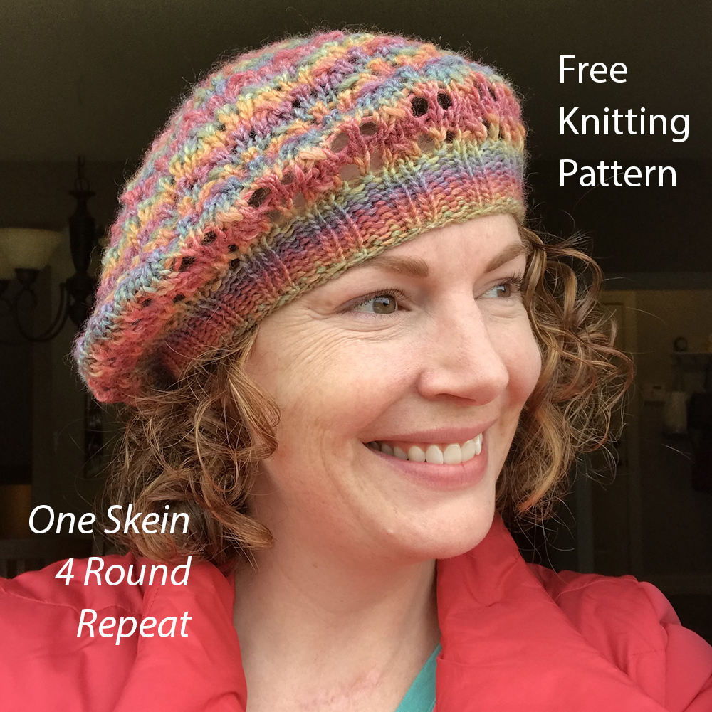 Free Knitting Pattern Lace Beret