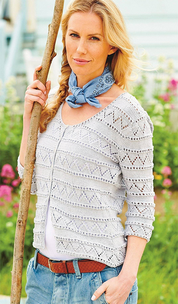Free Womens Sweater Knitting Pattern Ladies Lace Cardigan