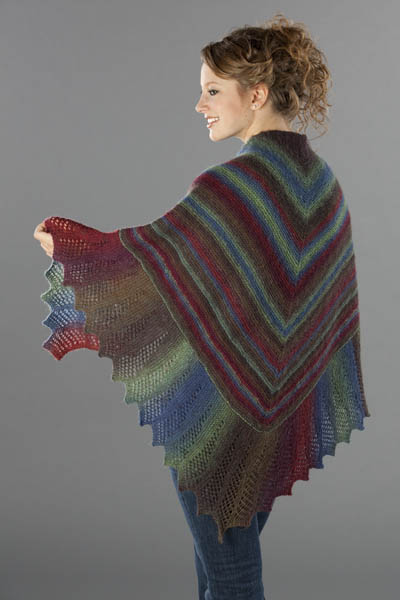 Free knitting pattern for Lace Edge Garter Stitch Shawl