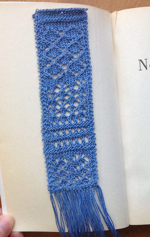 Free Knitting Pattern for Lace Sampler Bookmark