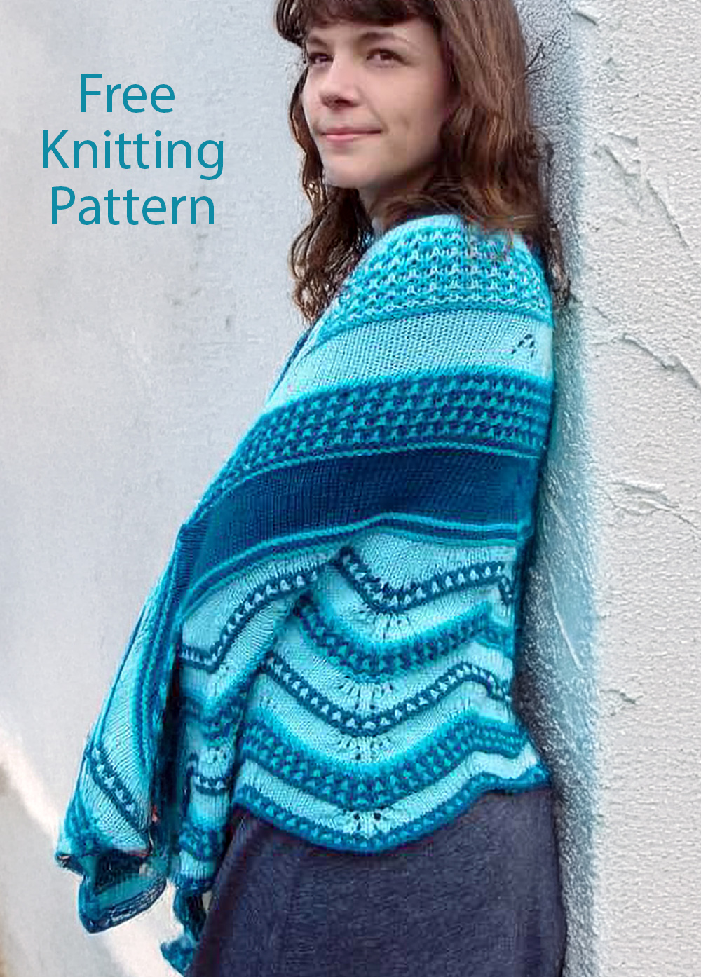 Free Lace Shawl With Short Row Ripples Knitting Pattern