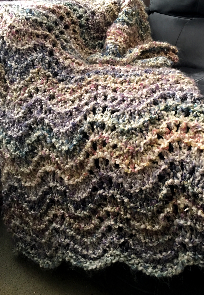 Free Knitting Pattern Rocking Waves Shawl or Baby Blanket
