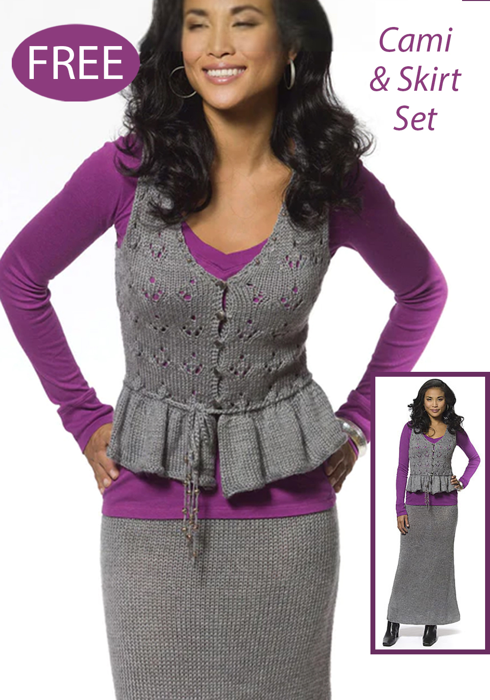 Free Lace Stitch Cami and Skirt Knitting Pattern