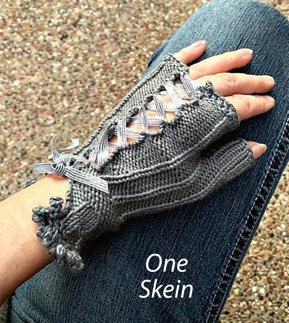 Fingerless Mitts Knitting Pattern Laces Mittens