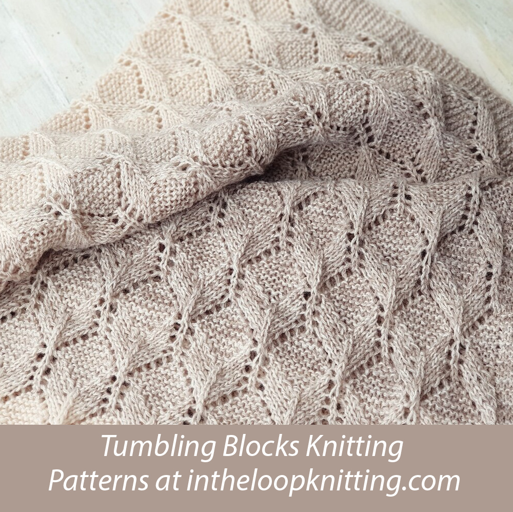 Lacy Baby Blocks Blanket Knitting Pattern