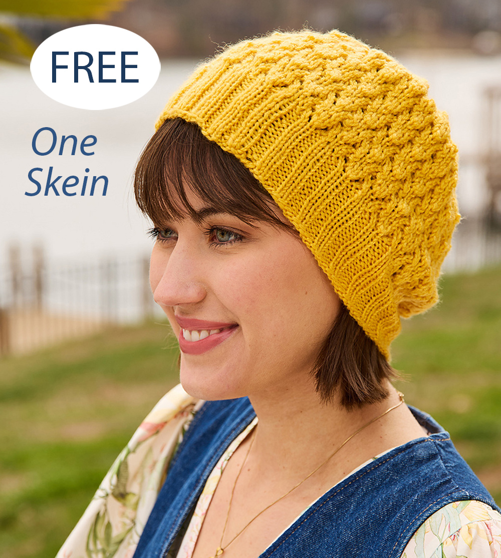 Free Knitting Pattern Lacy Beanie Hat