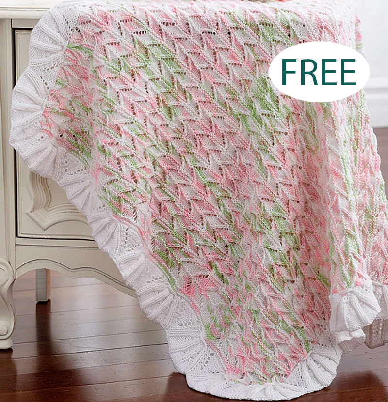 Free Lacy Baby Blanket Knitting Pattern