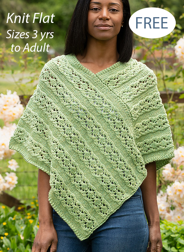 Free Lacy Diamond Poncho Knitting Pattern