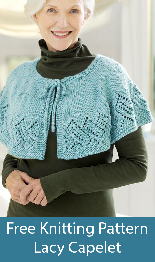 Lacy Capelet Free Knitting Pattern