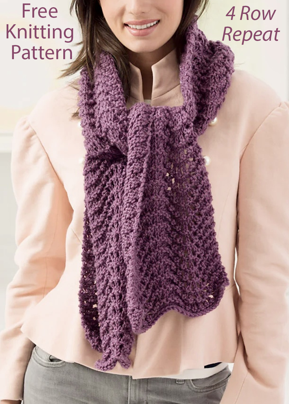 Free Lacy Scarf Knitting Pattern
