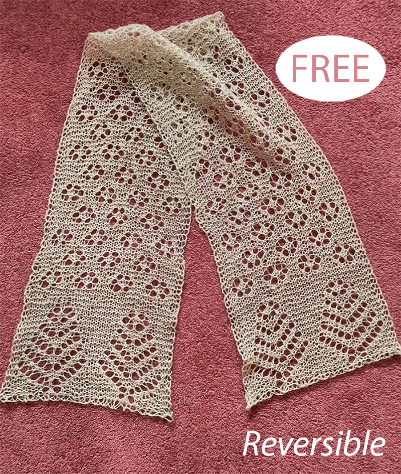 Free Lacy Shetland Scarf Knitting Pattern Reversible