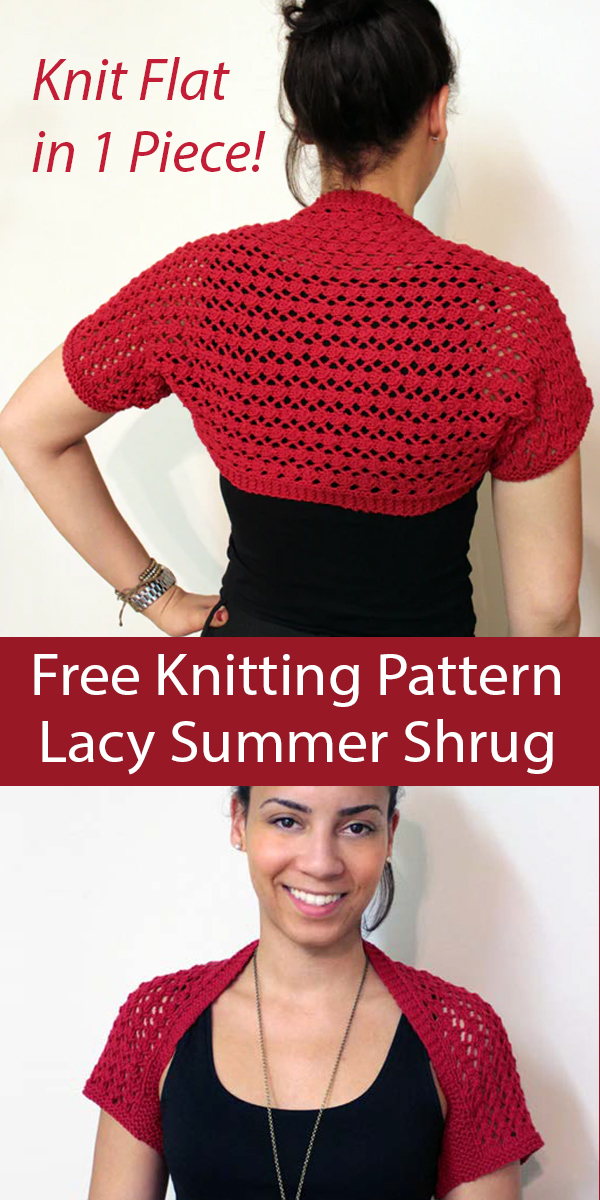Easy Lacy Summer Shrug Free Knitting Pattern