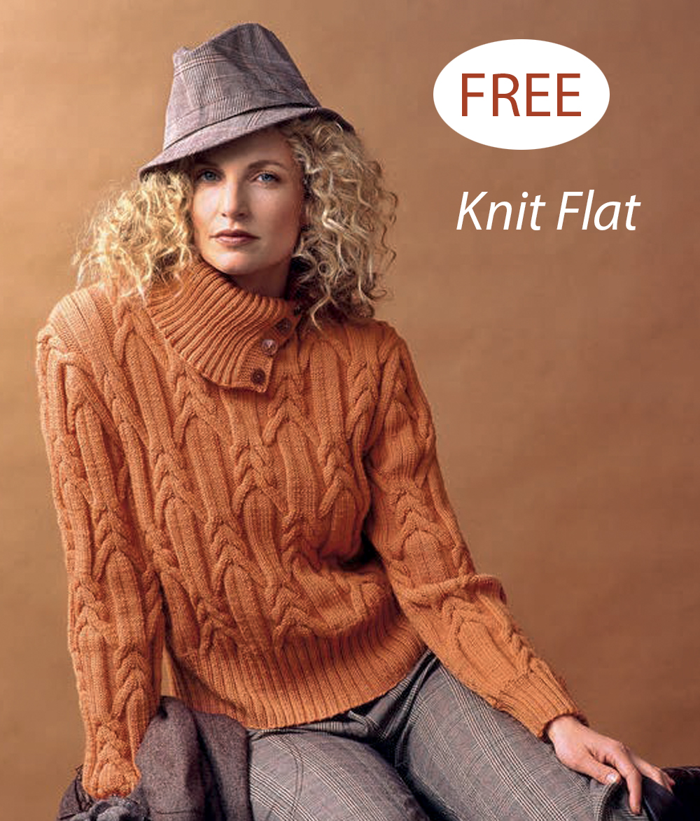 Free Knitting Pattern Ladies Sweater with Cables