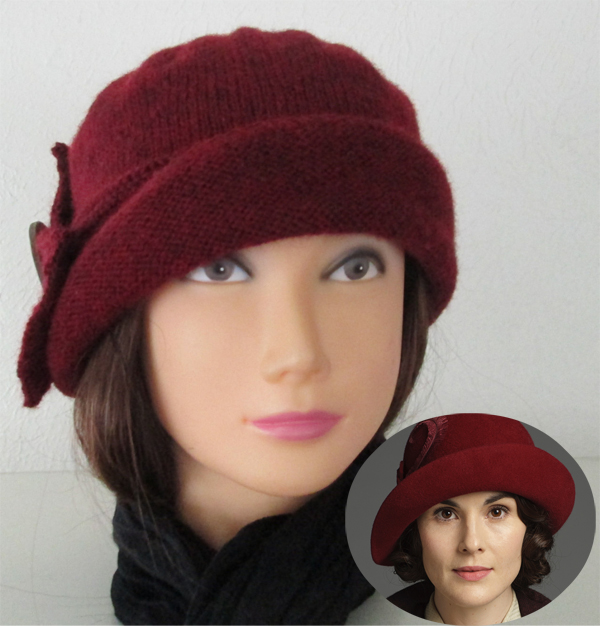 Knitting Pattern for Lady Mary Cloche Hat