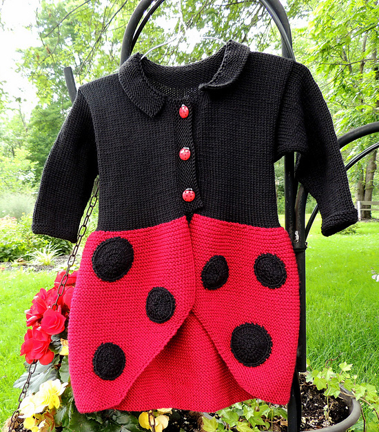 Free knitting pattern for Ladybug Coat