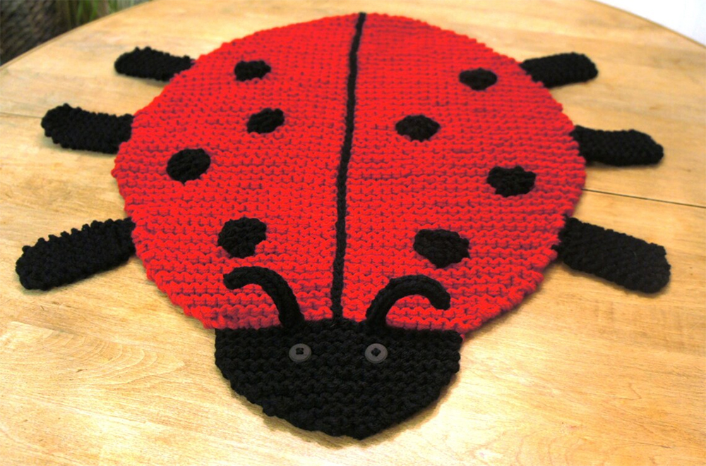  Ladybug Rug Knitting Pattern