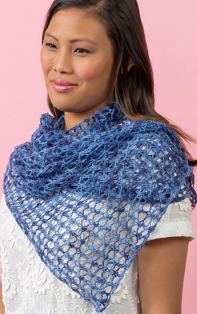 Free knitting pattern for easy Laid-Back Shawl