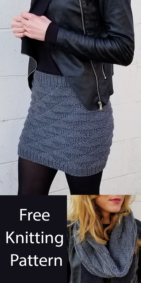 Free Skirt and Cowl Knitting Pattern Laine on the Butt