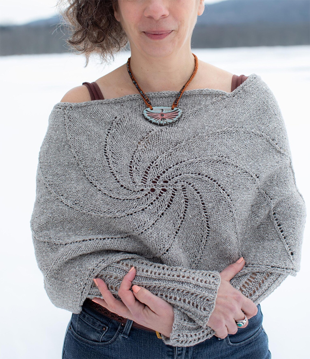 Lake Hug Sweater Scarf Knitting Pattern