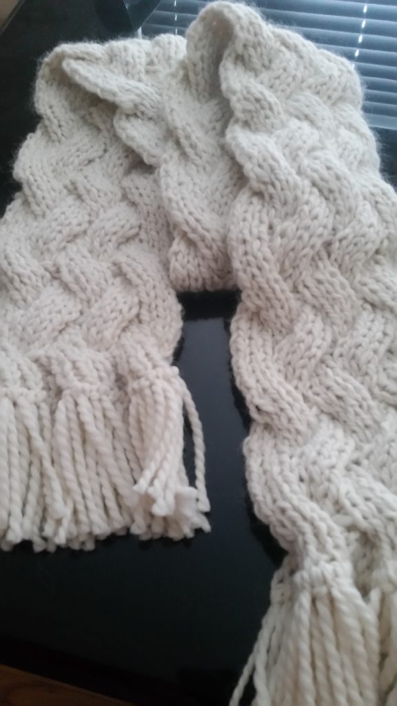 Free Knitting Pattern for Lamar Reversible Cable Scarf