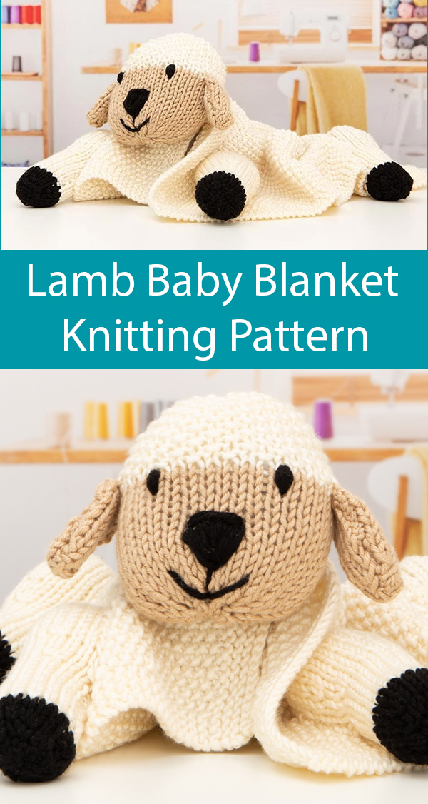 Lamb Baby Blanket Knitting Pattern