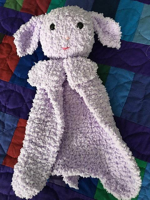 Free knitting pattern for Lamby Blanket Buddy