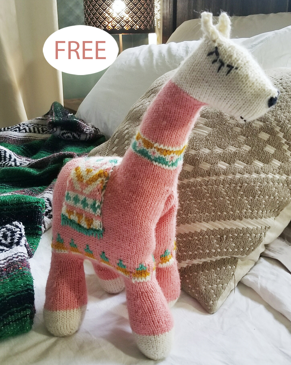 Free Knitting Pattern Lana Loves a Llama Animals of South and Central America 
