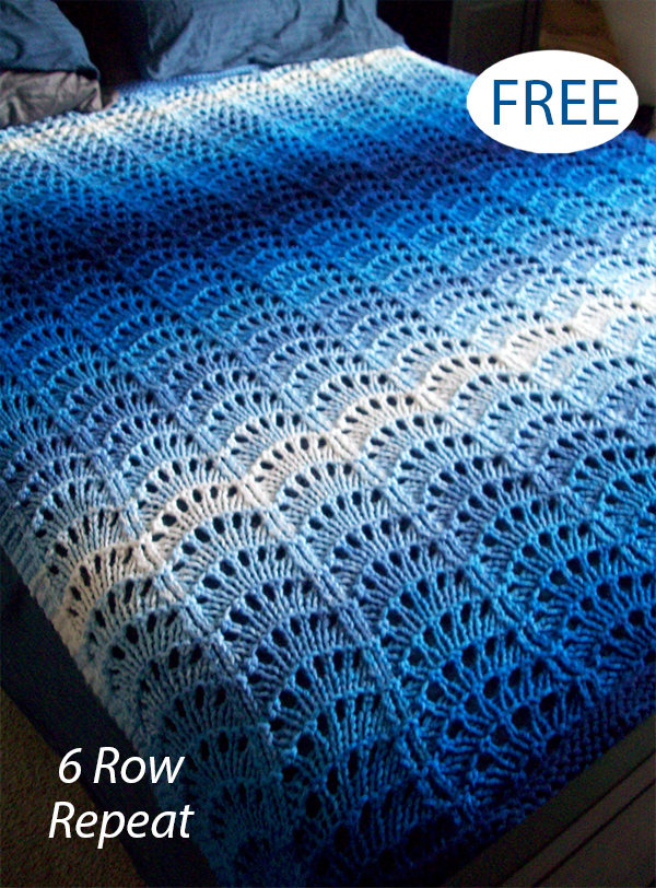 Free Easy Lana's Waves Blanket Knitting Pattern