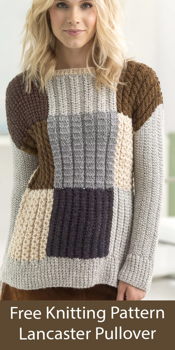 Aran Patchwork Sampler Sweater ~ S/M/L ~ Knitting Pattern 