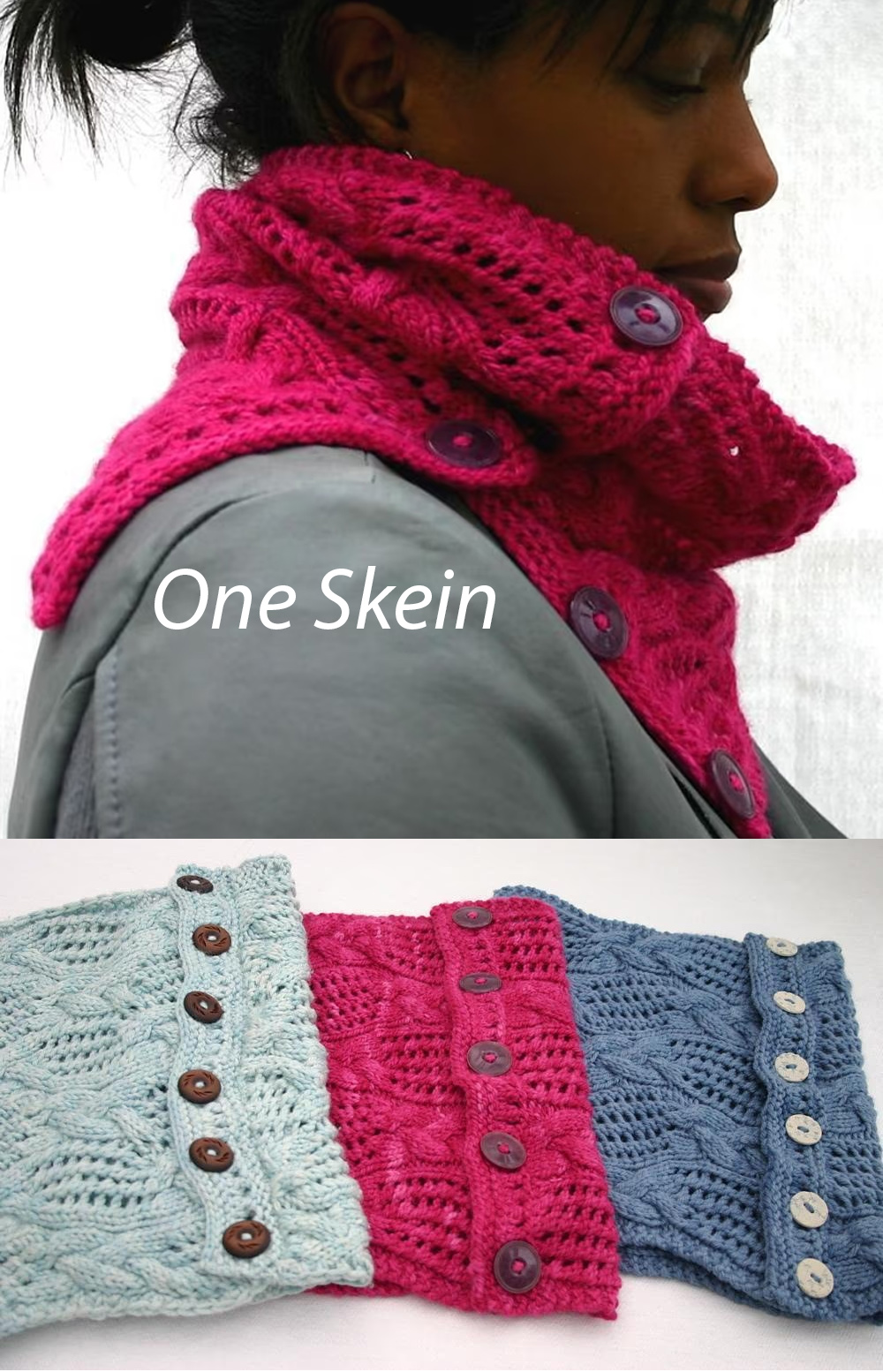 Free One Skein Langbrook Cowl Knitting Pattern