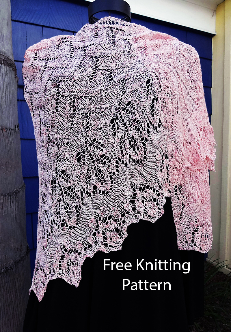 Free Language of Roses Shawl Knitting Pattern