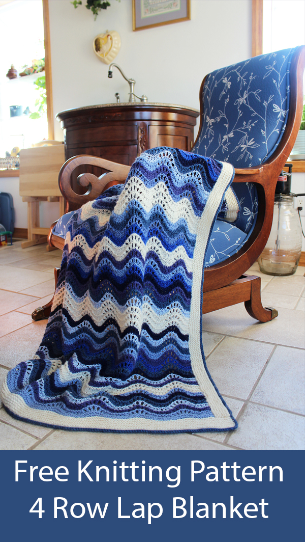 Free Lap Blanket Knitting Pattern 4 Row Repeat